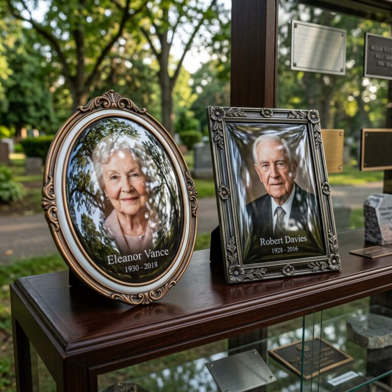 Personalização de Lápides: O Significado da Foto Porcelana Oval vs Retangular