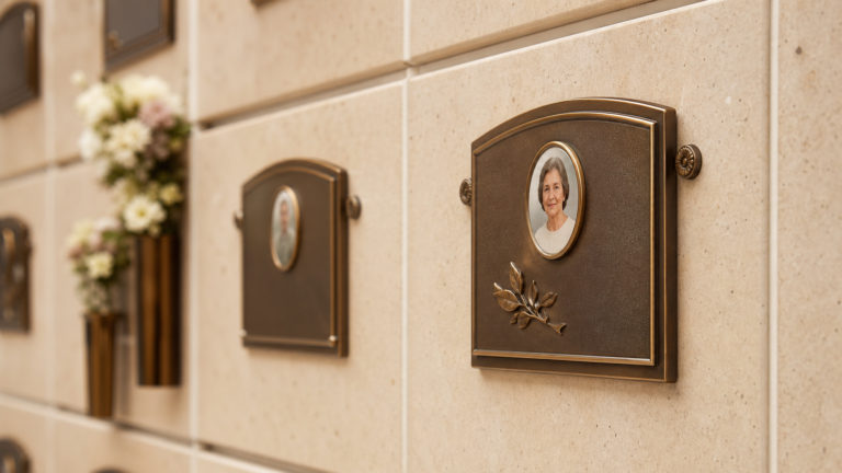 Placa para columbário com foto: como personalizar a homenagem
