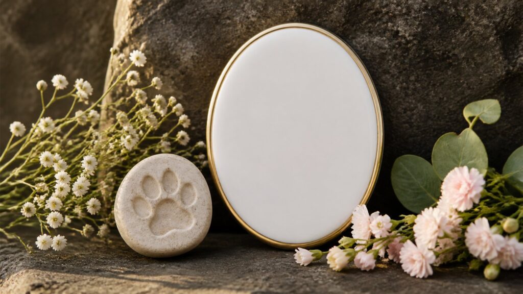 foto de porcelana para memorial de pet