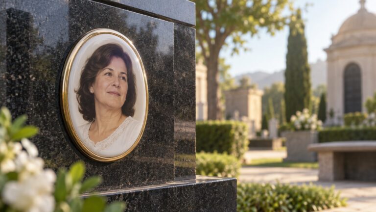 Placa para jazigo com foto: como medir, personalizar e instalar